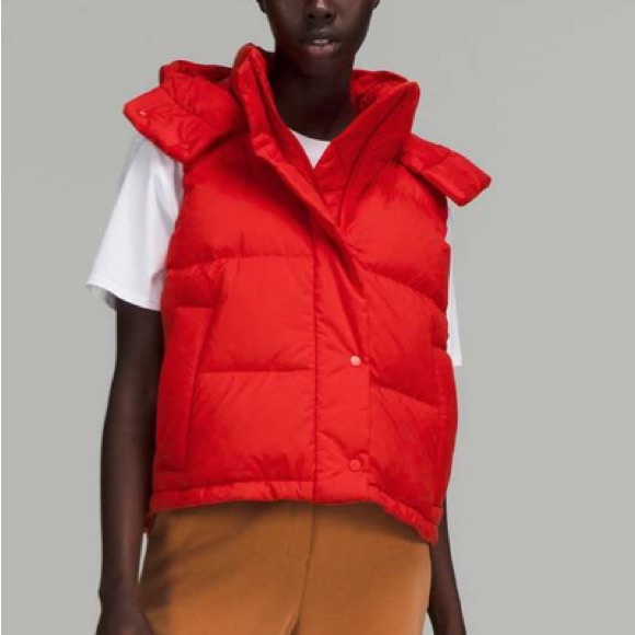 Lululemon Wunder Puff Cropped Vest – Grenadine Red – Size 6 - Picture 6 of 6